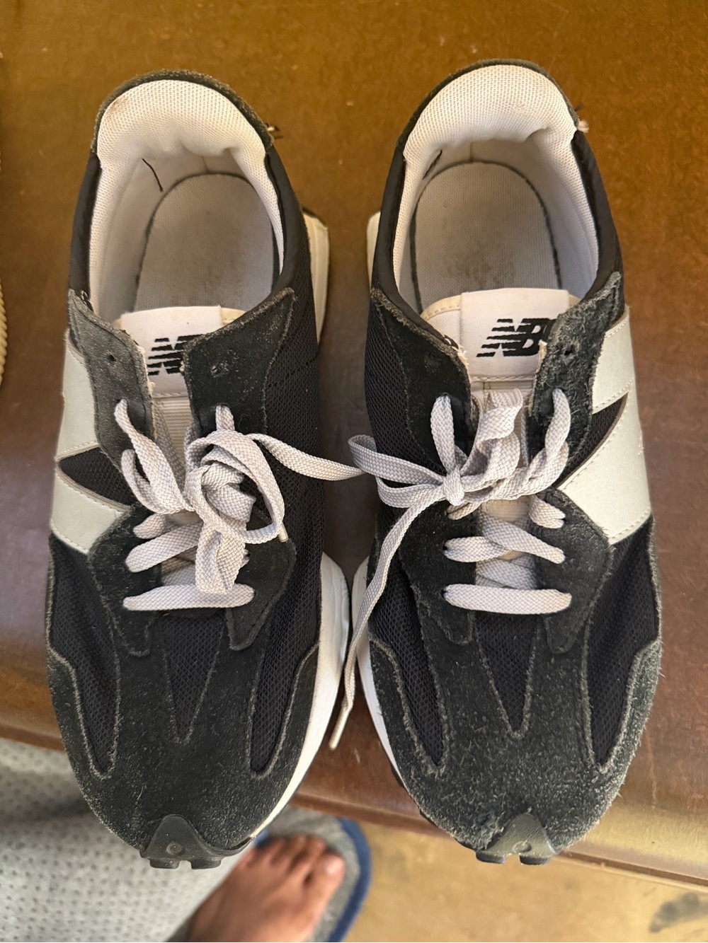 New Balance  327 Black and Silver Athletic Sneakers